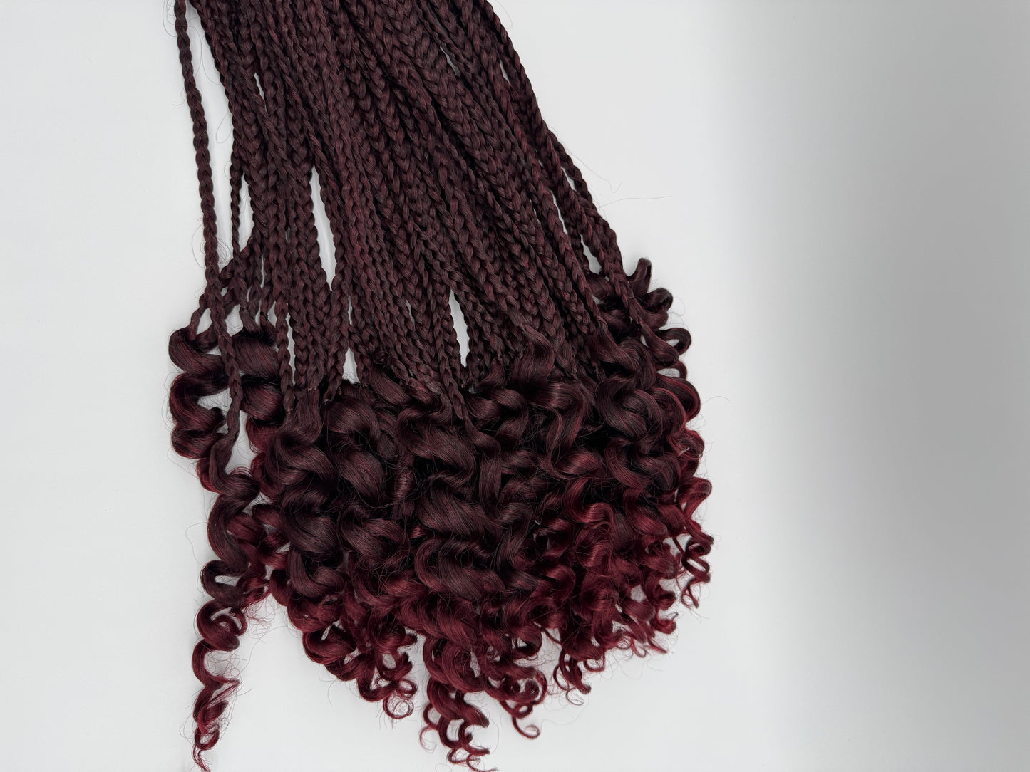 6x Box Braids Curly Ends – Antibakterielle Braids mit lockigen Spitzen, Wiederverwendbar, 1B/BUG