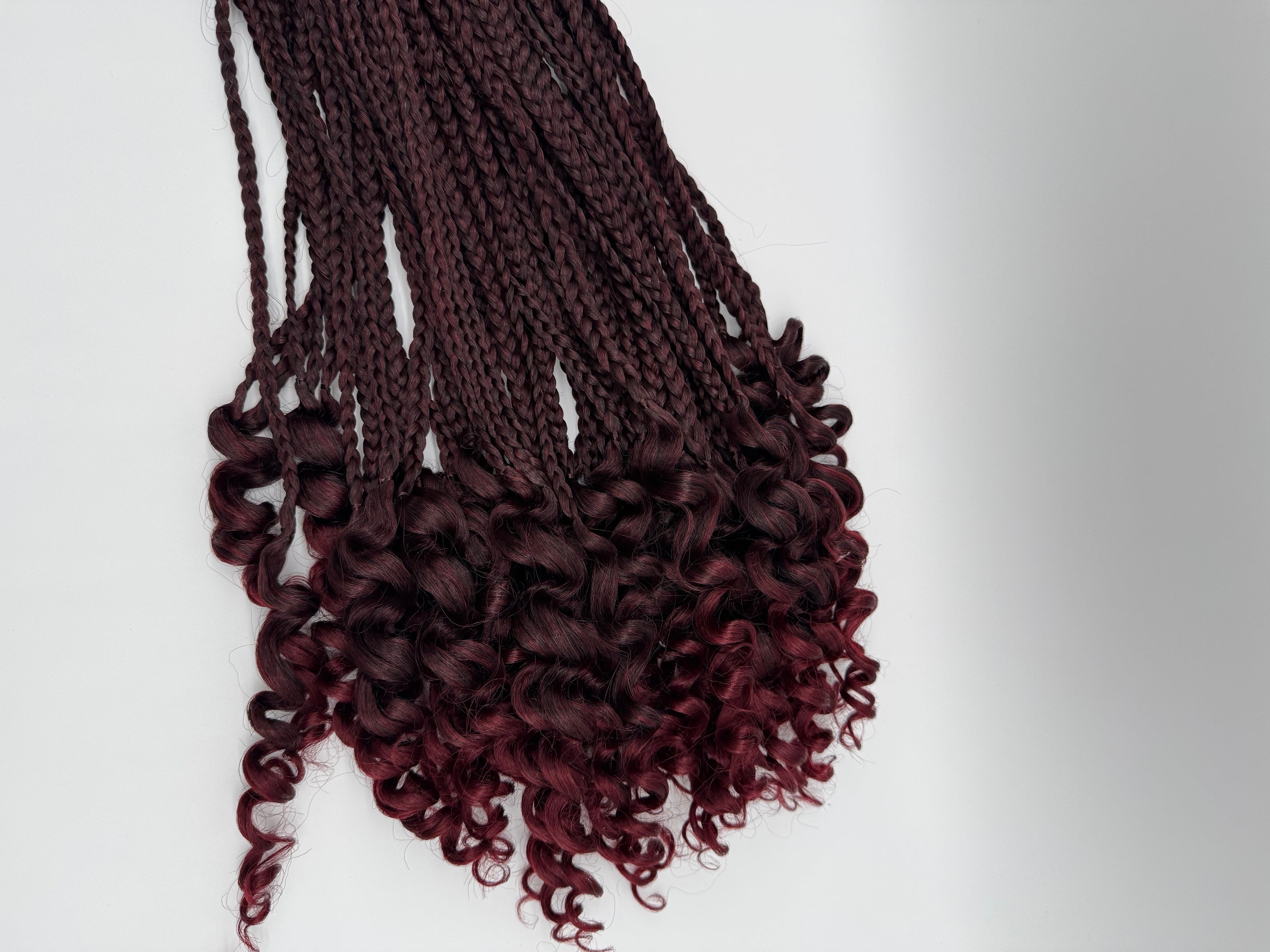 6x Box Braids Curly Ends – Antibakterielle Braids mit lockigen Spitzen, Wiederverwendbar, 1B/BUG
