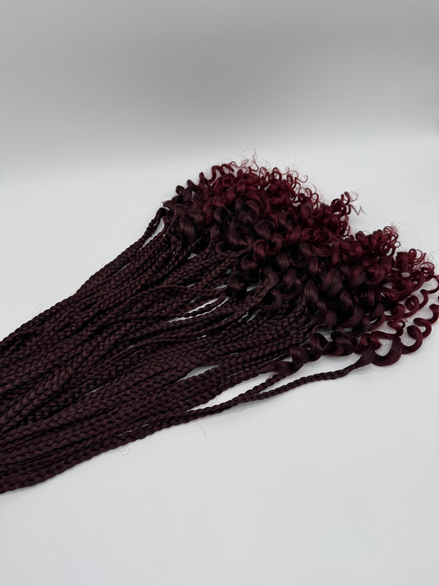 6x Box Braids Curly Ends – Antibakterielle Braids mit lockigen Spitzen, Wiederverwendbar, 1B/BUG