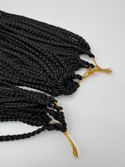 6x Box Braids Curly Ends – Antibakterielle Braids mit lockigen Spitzen, Wiederverwendbar, 2