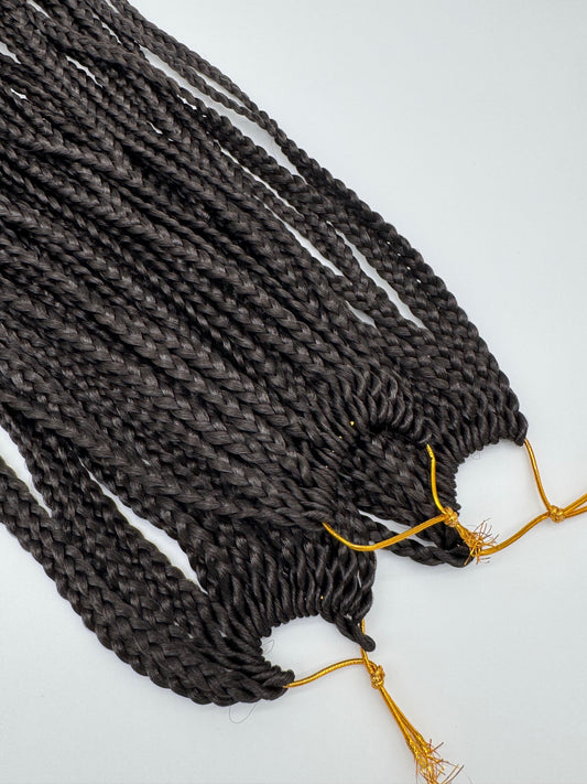 6x Box Braids Curly Ends – Antibakterielle Braids mit lockigen Spitzen, Wiederverwendbar, 4