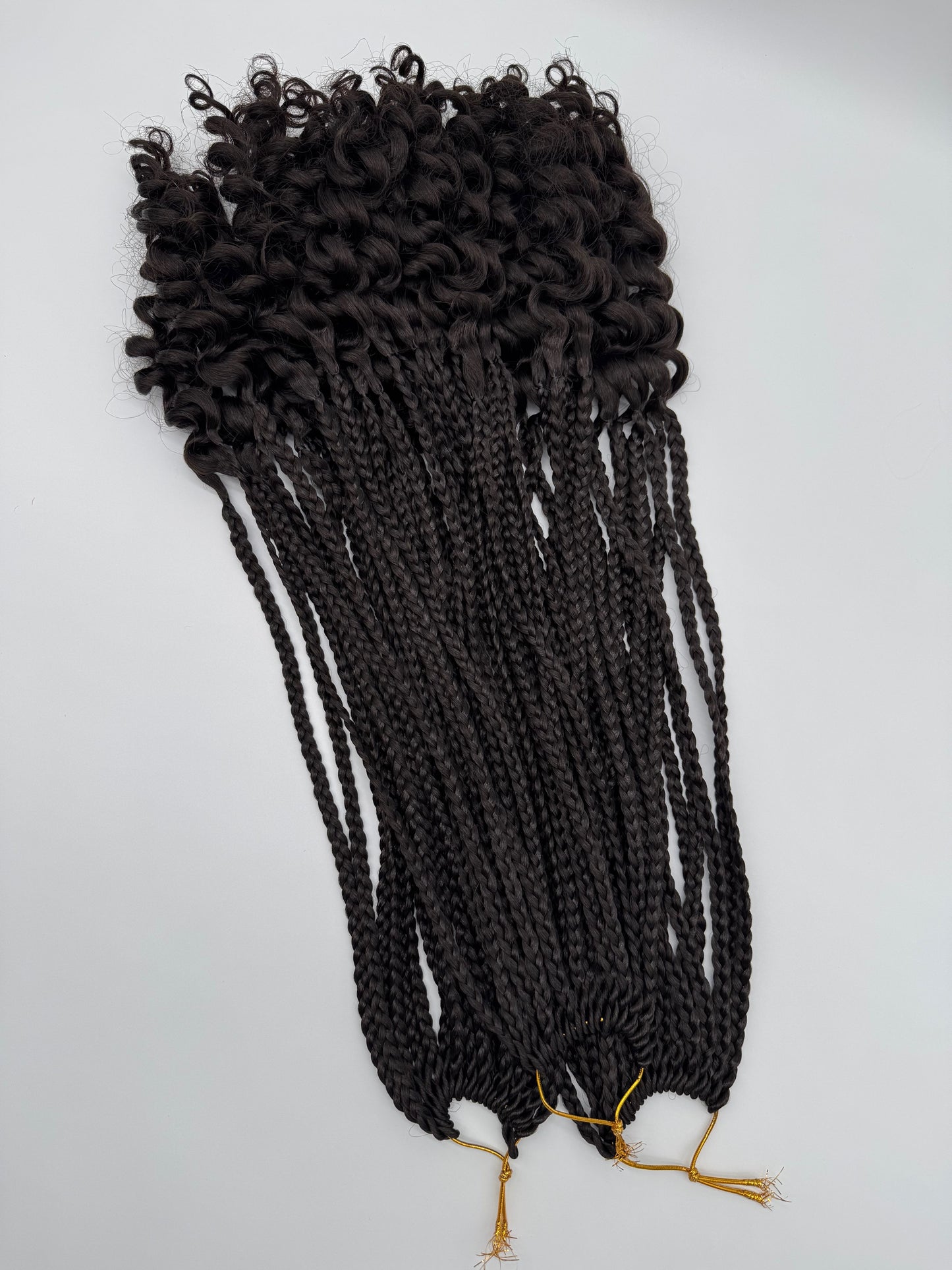 6x Box Braids Curly Ends – Antibakterielle Braids mit lockigen Spitzen, Wiederverwendbar, 4