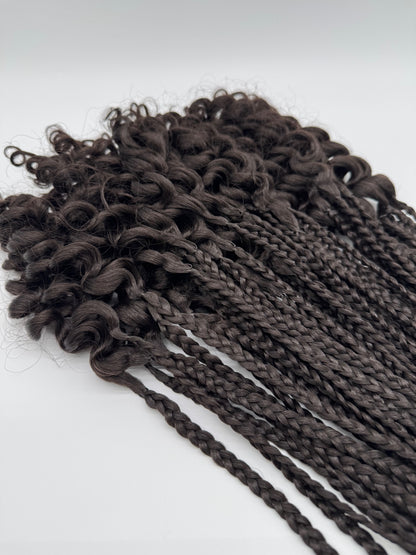 6x Box Braids Curly Ends – Antibakterielle Braids mit lockigen Spitzen, Wiederverwendbar, 4