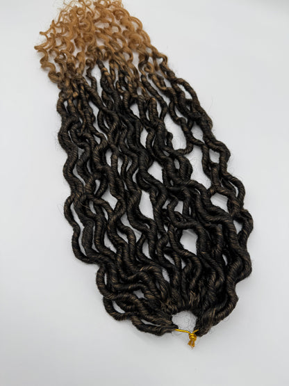 3x Goddess Faux Locs – Antibakterielle Locs mit lockigen Enden, Wiederverwendbar, T1B/27