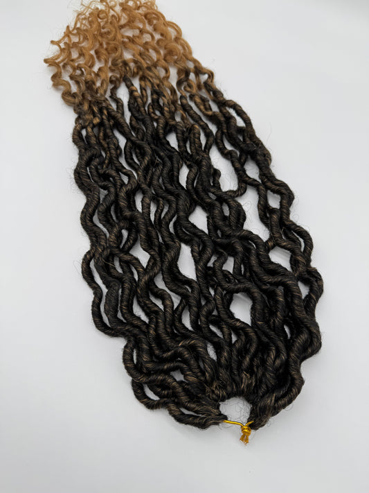 3x Goddess Faux Locs – Antibakterielle Locs mit lockigen Enden, Wiederverwendbar, T1B/27