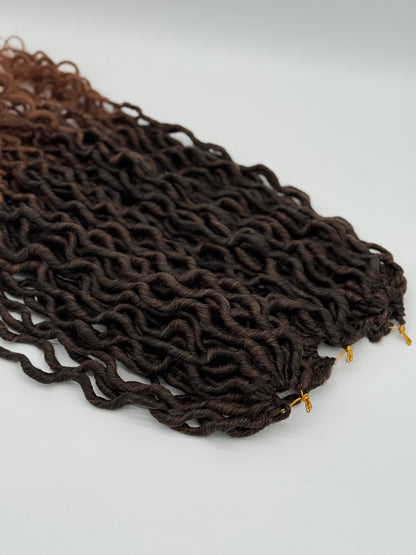 3x Goddess Faux Locs – Antibakterielle Locs mit lockigen Enden, Wiederverwendbar, T1B/30