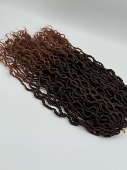 3x Goddess Faux Locs – Antibakterielle Locs mit lockigen Enden, Wiederverwendbar, T1B/30