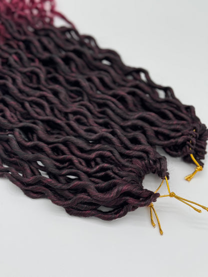 3x Goddess Faux Locs – Antibakterielle Locs mit lockigen Enden, Wiederverwendbar, T1B/BUG