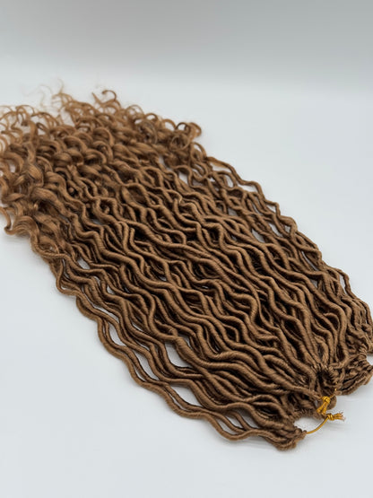 3x Goddess Faux Locs – Antibakterielle Locs mit lockigen Enden, Wiederverwendbar, 27
