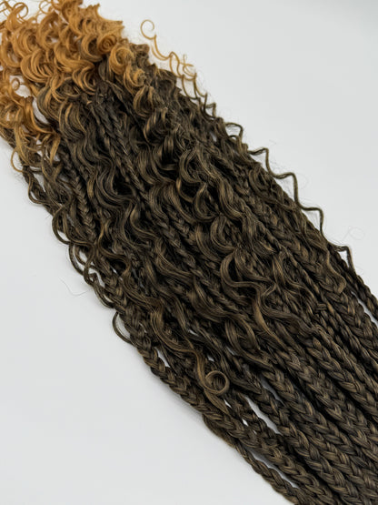 6x River Box Braids – Antibakterielle Braids mit natürlichem Wellen-Look, Wiederverwendbar, T27