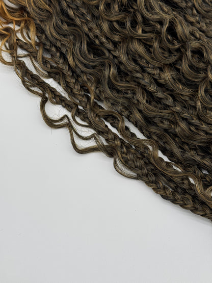 6x River Box Braids – Antibakterielle Braids mit natürlichem Wellen-Look, Wiederverwendbar, T27