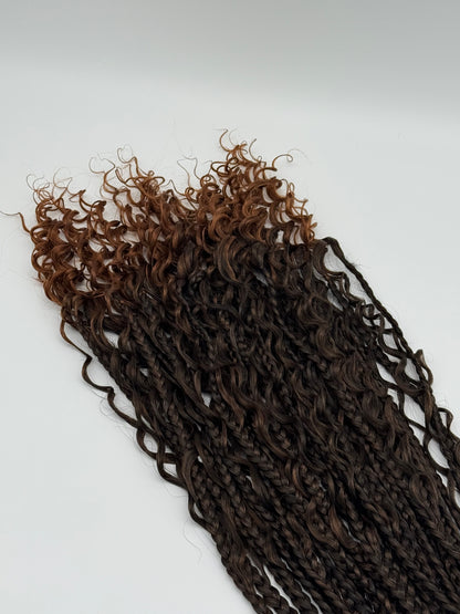 6x River Box Braids – Antibakterielle Braids mit natürlichem Wellen-Look, Wiederverwendbar, T30