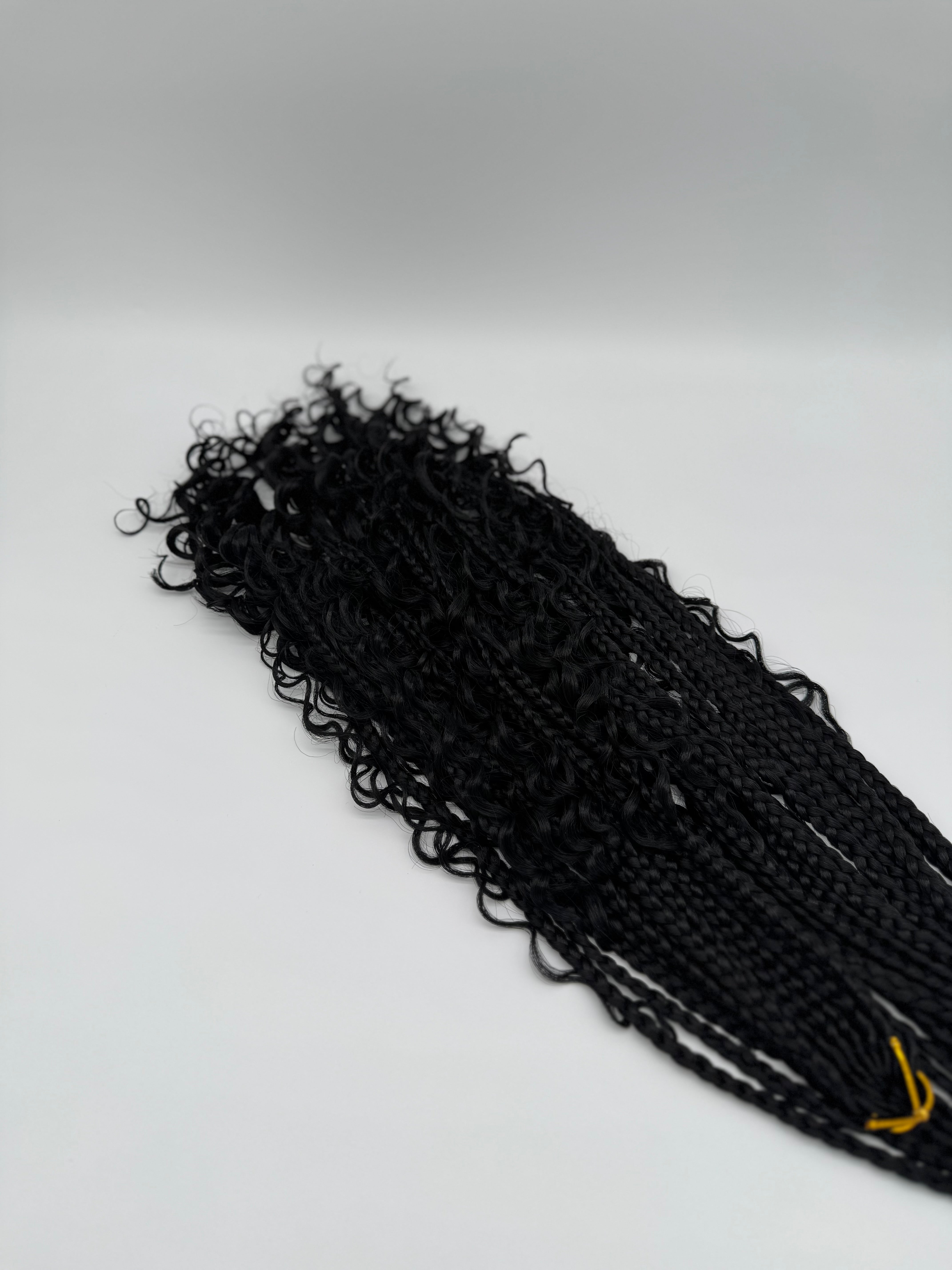 6x River Box Braids – Antibakterielle Braids mit natürlichem Wellen-Look, Wiederverwendbar, 1B