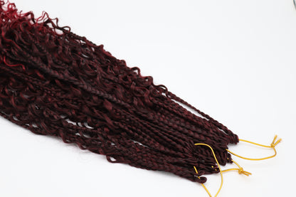 6x River Box Braids – Antibakterielle Braids mit natürlichem Wellen-Look, Wiederverwendbar, TBUG