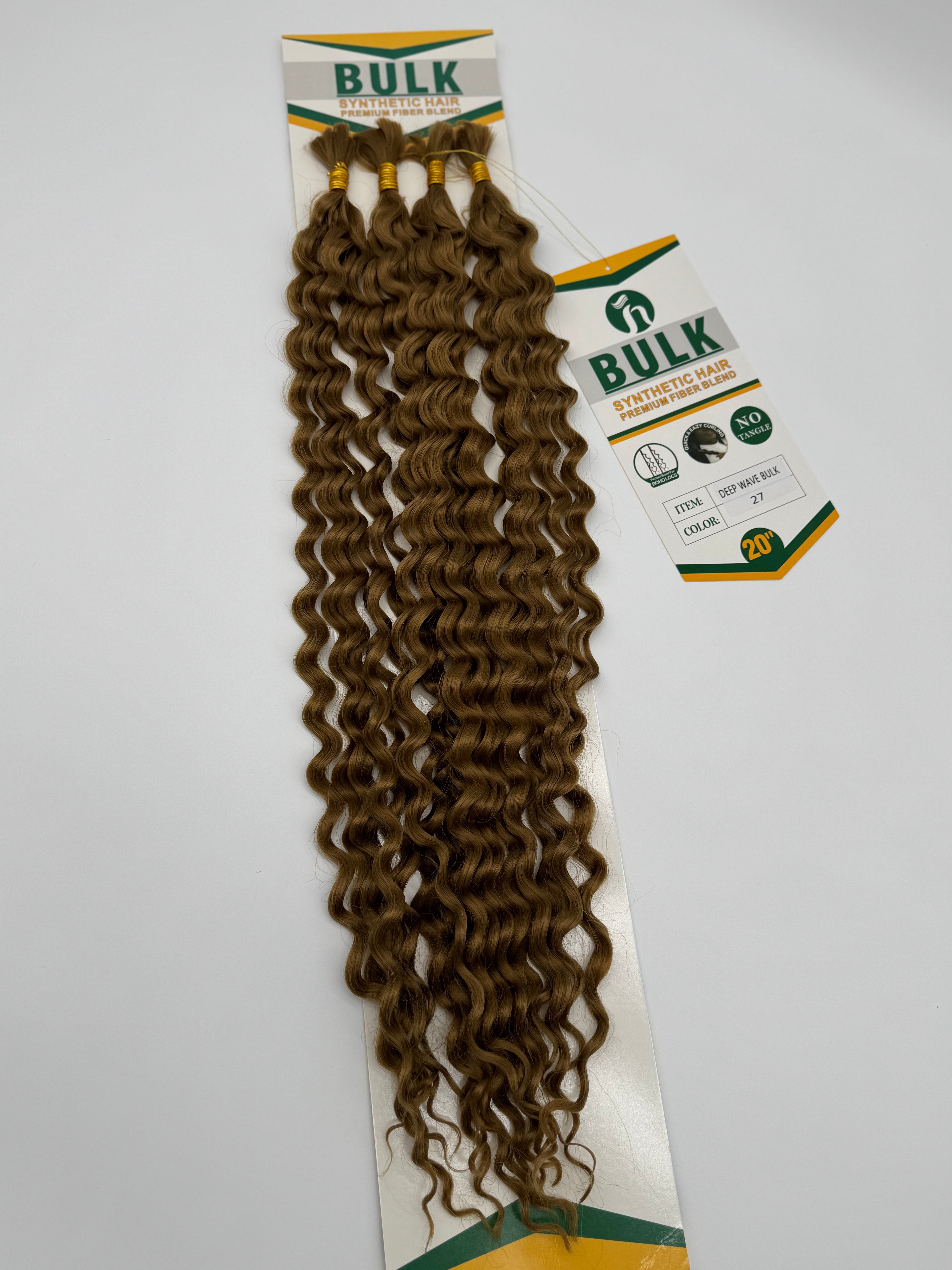 Deep Wave Bulk Hair – Extensions aus Synthetic Hair Premium Fiber Blend, 27