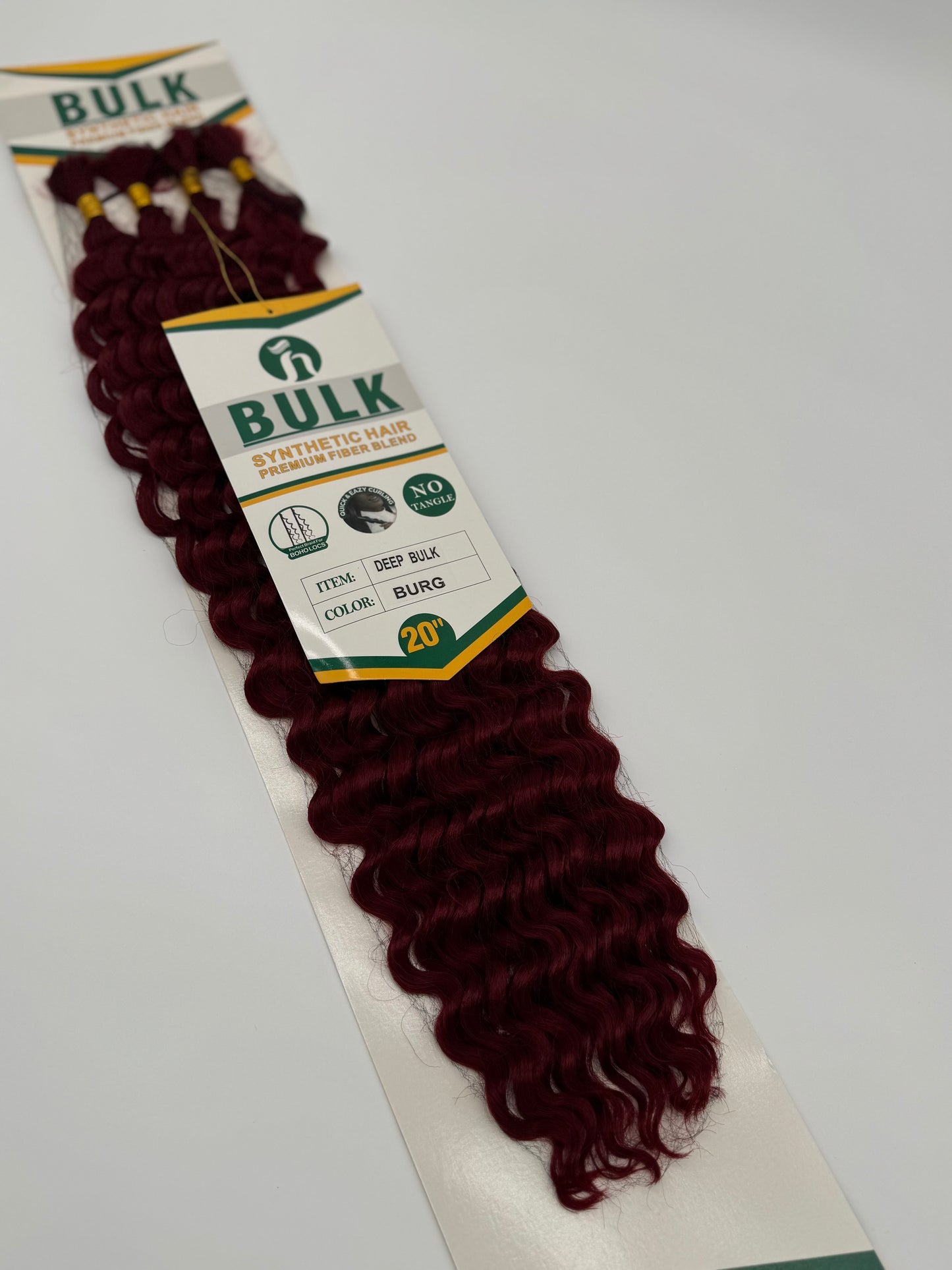 Deep Wave Bulk Hair – Extensions aus Synthetic Hair Premium Fiber Blend, BUG