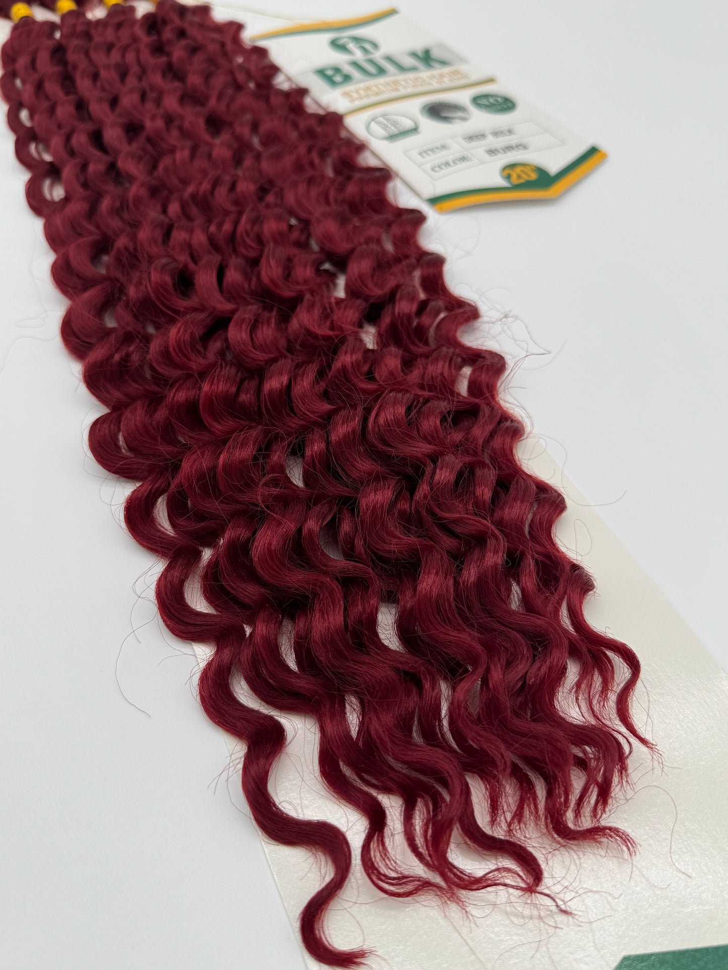 Deep Wave Bulk Hair – Extensions aus Synthetic Hair Premium Fiber Blend, BUG