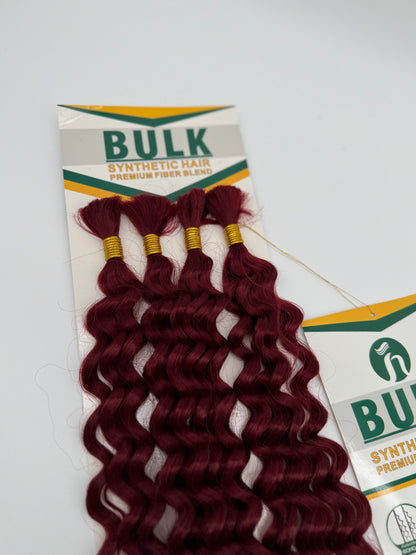 Deep Wave Bulk Hair – Extensions aus Synthetic Hair Premium Fiber Blend, BUG