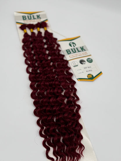 Deep Wave Bulk Hair – Extensions aus Synthetic Hair Premium Fiber Blend, BUG