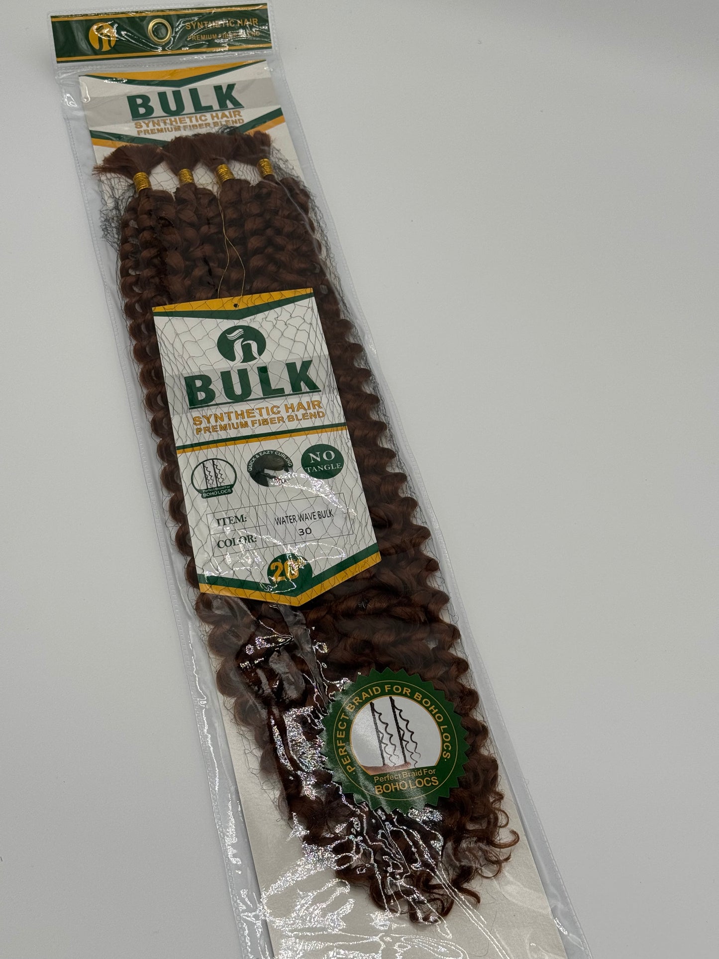 Water Wave Bulk Hair – Extensions aus Synthetic Hair Premium Fiber Blend, 30