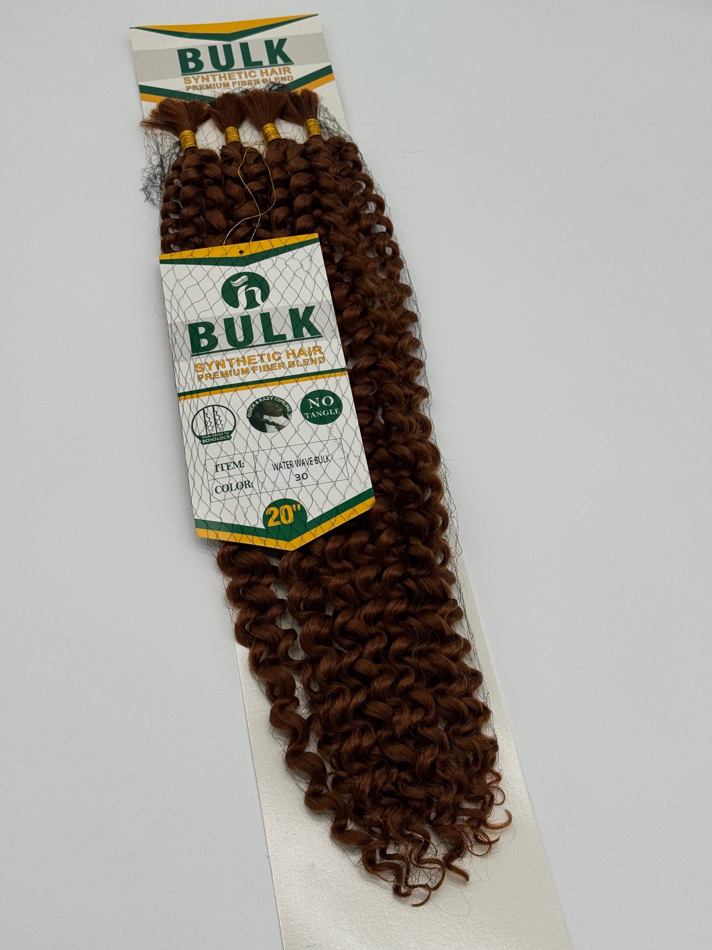 Water Wave Bulk Hair – Extensions aus Synthetic Hair Premium Fiber Blend, 30