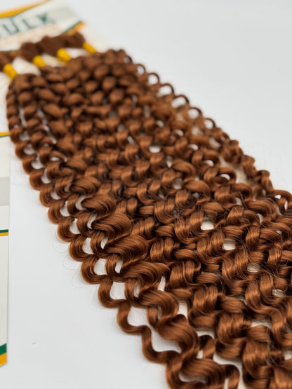 Water Wave Bulk Hair – Extensions aus Synthetic Hair Premium Fiber Blend, 30