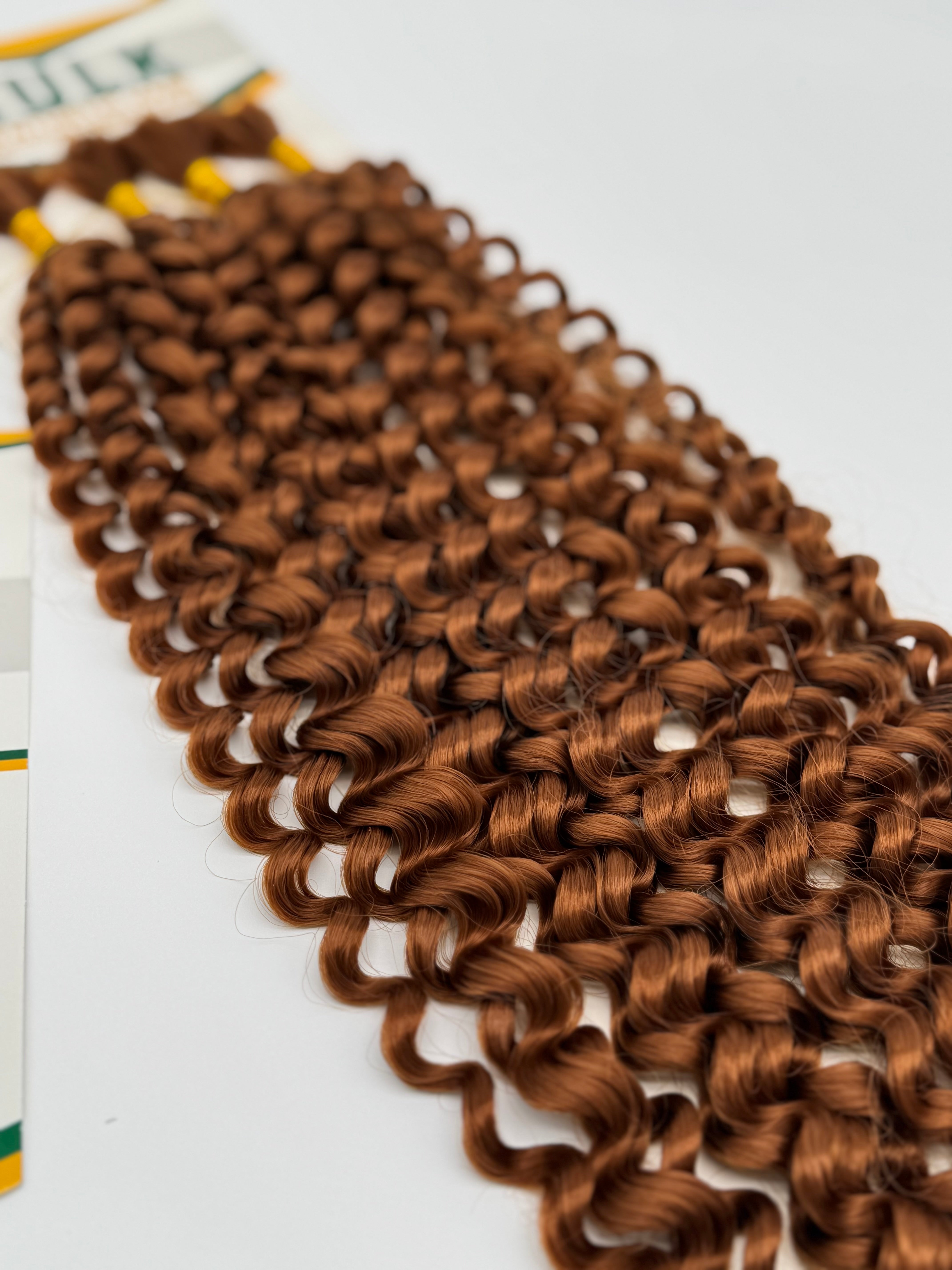 Water Wave Bulk Hair – Extensions aus Synthetic Hair Premium Fiber Blend, 30