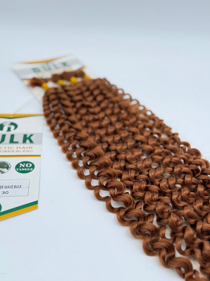 Water Wave Bulk Hair – Extensions aus Synthetic Hair Premium Fiber Blend, 30