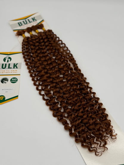 Water Wave Bulk Hair – Extensions aus Synthetic Hair Premium Fiber Blend, 30