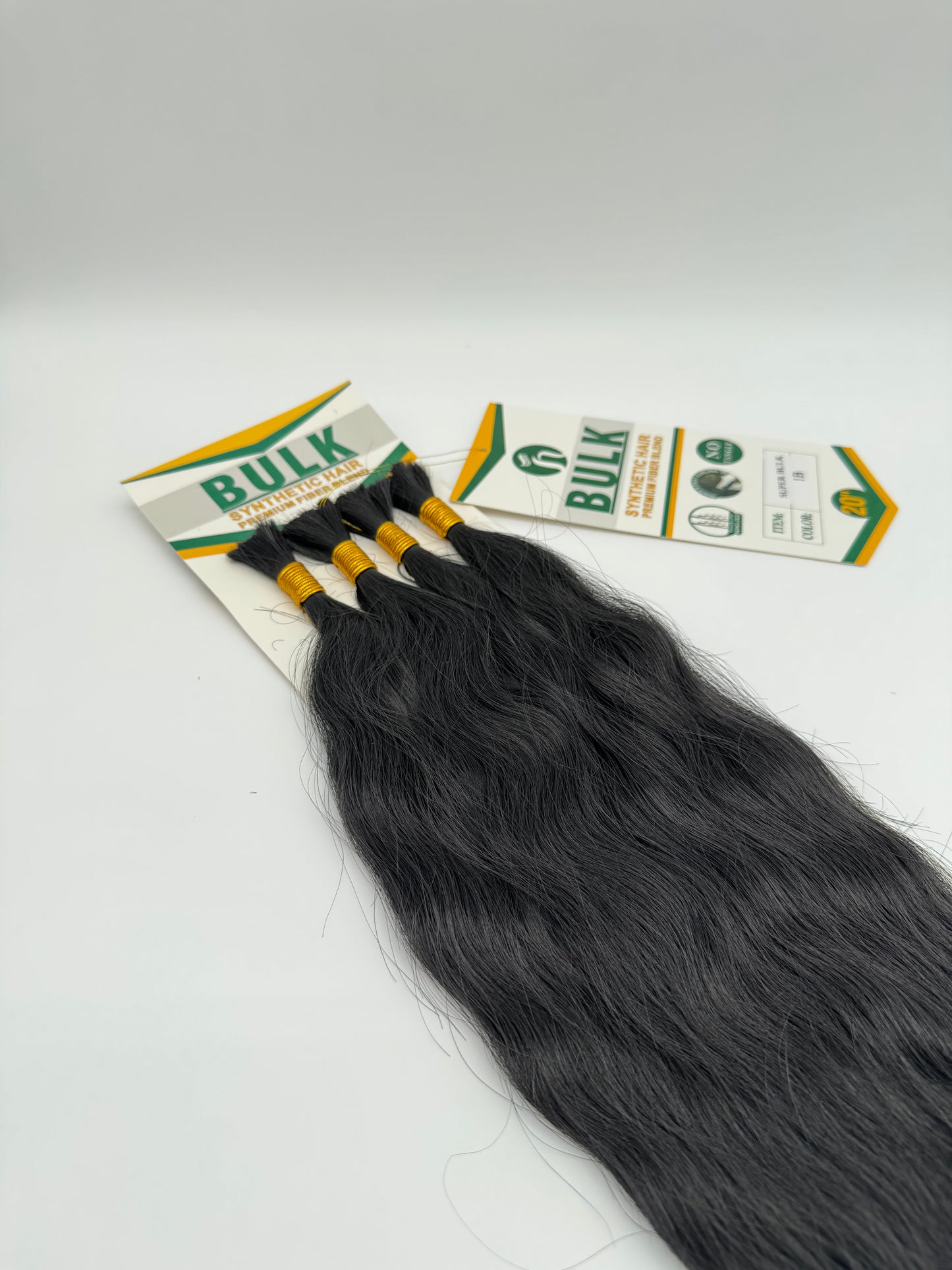 Super Wave Bulk Hair – Extensions aus Synthetic Hair Premium Fiber Blend, 1B