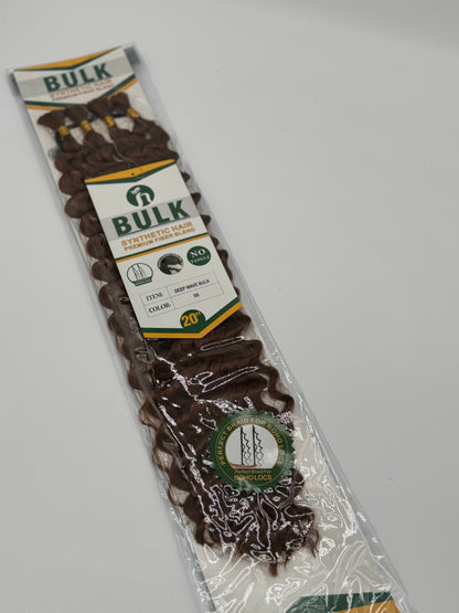 Deep Wave Bulk Hair – Extensions aus Synthetic Hair Premium Fiber Blend, 30