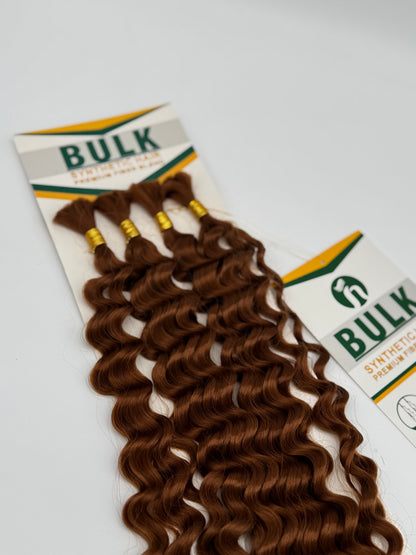 Deep Wave Bulk Hair – Extensions aus Synthetic Hair Premium Fiber Blend, 30