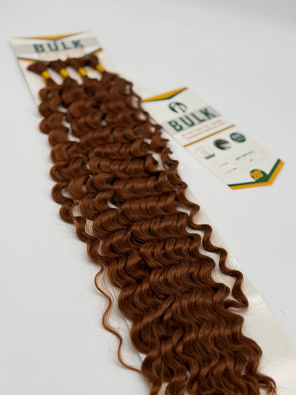 Deep Wave Bulk Hair – Extensions aus Synthetic Hair Premium Fiber Blend, 30