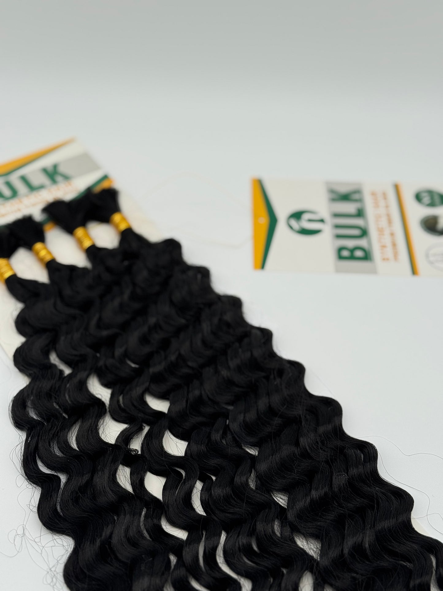 Deep Wave Bulk Hair – Extensions aus Synthetic Hair Premium Fiber Blend, 1B