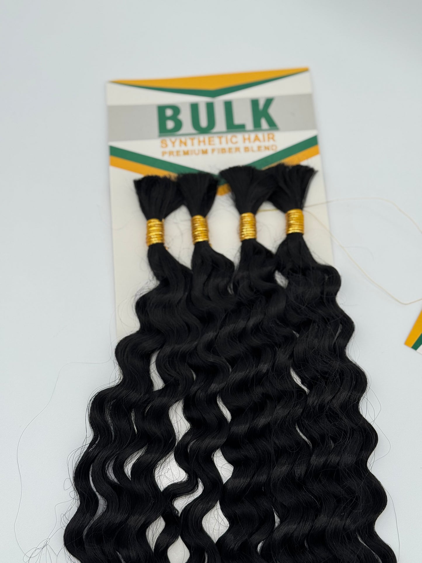 Deep Wave Bulk Hair – Extensions aus Synthetic Hair Premium Fiber Blend, 1B