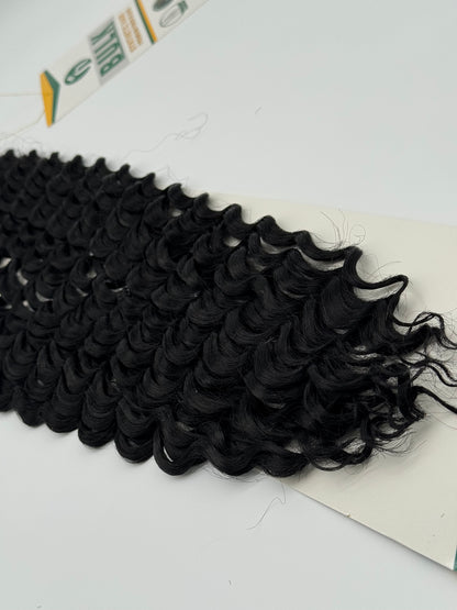 Deep Wave Bulk Hair – Extensions aus Synthetic Hair Premium Fiber Blend, 1B