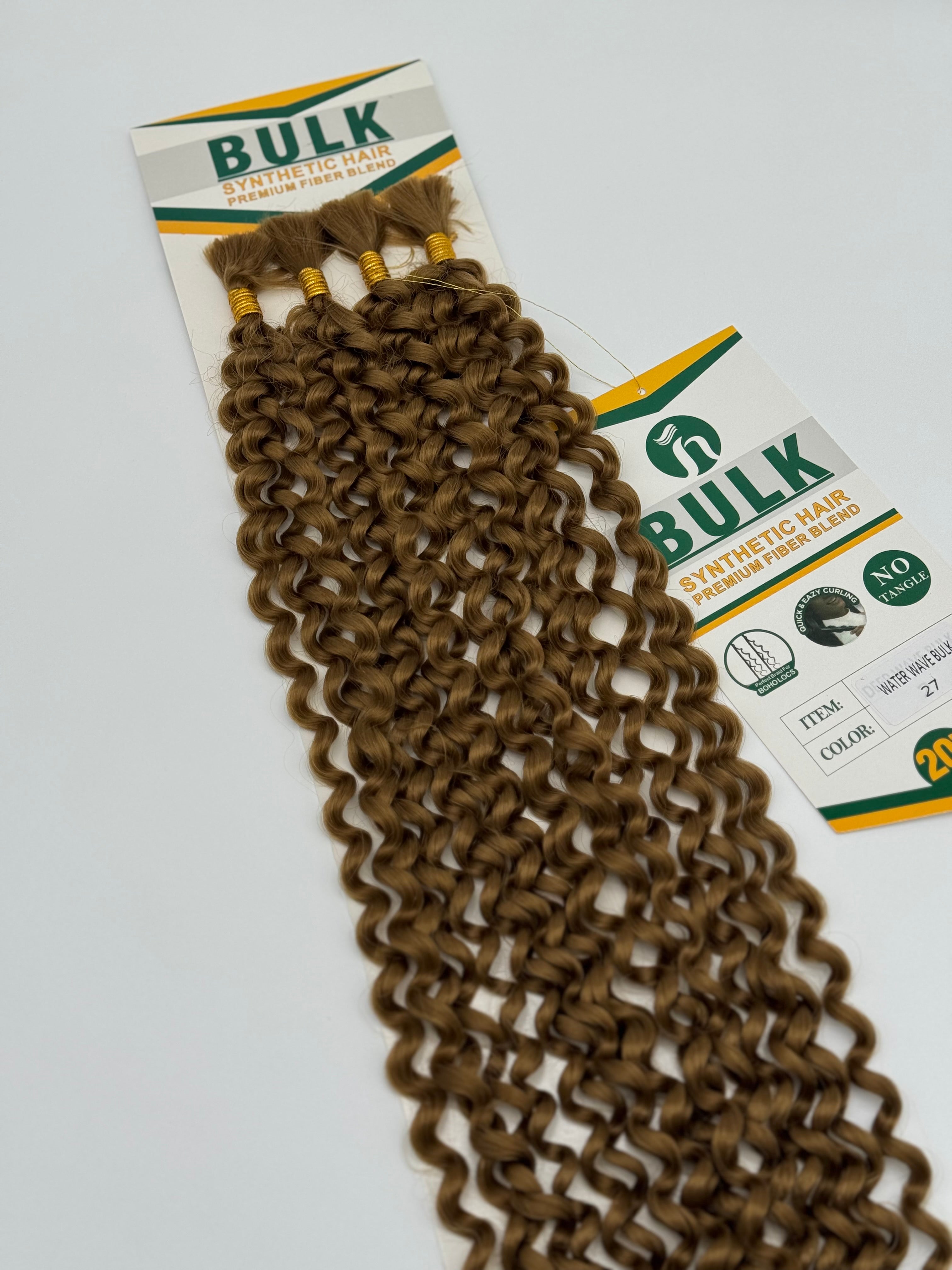 Water Wave Bulk Hair – Extensions aus Synthetic Hair Premium Fiber Blend, 27