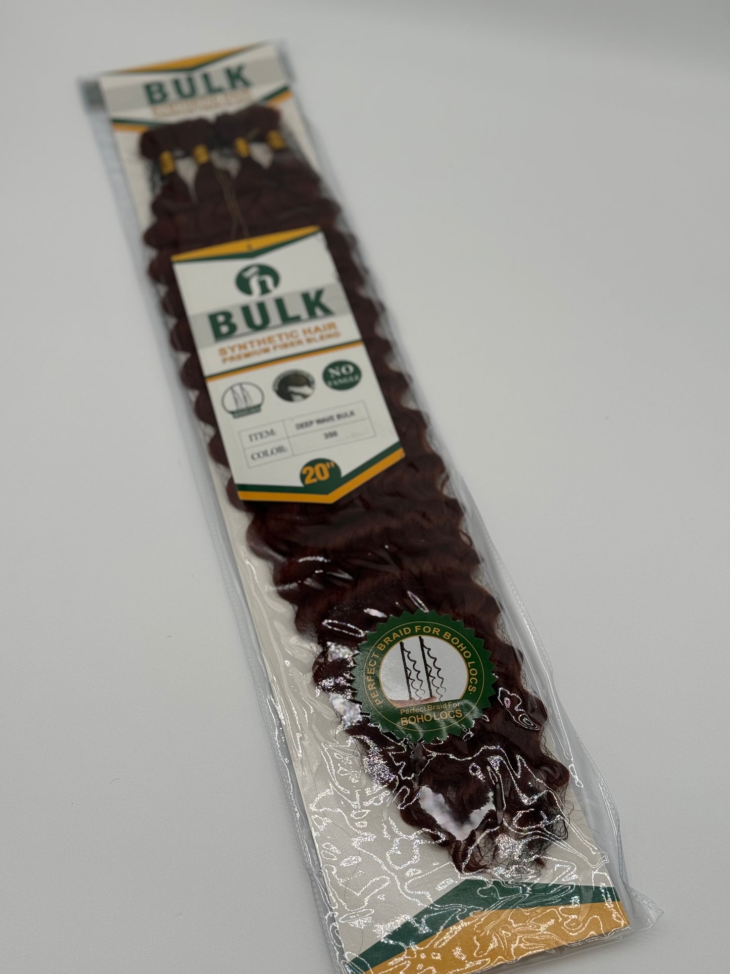 Deep Wave Bulk Hair – Extensions aus Synthetic Hair Premium Fiber Blend, 350