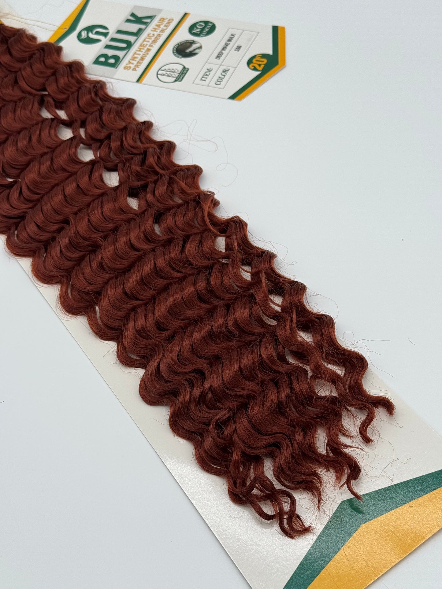 Deep Wave Bulk Hair – Extensions aus Synthetic Hair Premium Fiber Blend, 350