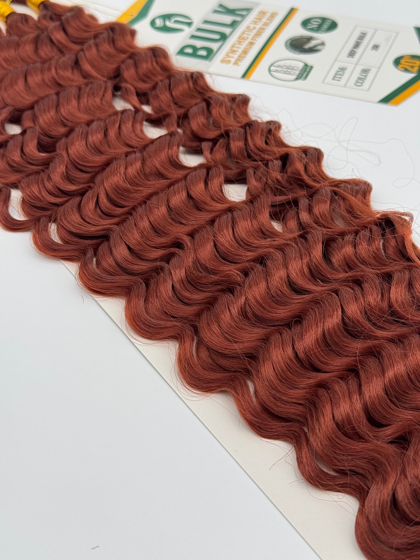 Deep Wave Bulk Hair – Extensions aus Synthetic Hair Premium Fiber Blend, 350