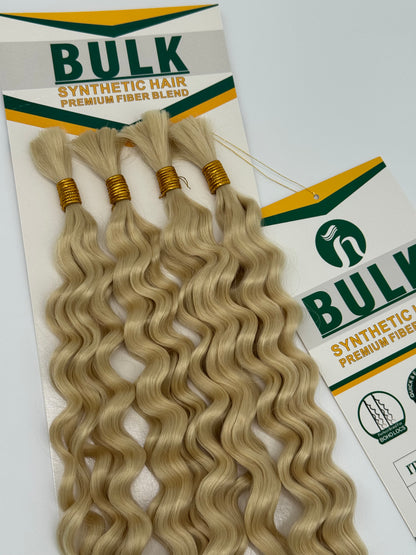 Deep Wave Bulk Hair – Extensions aus Synthetic Hair Premium Fiber Blend, 613