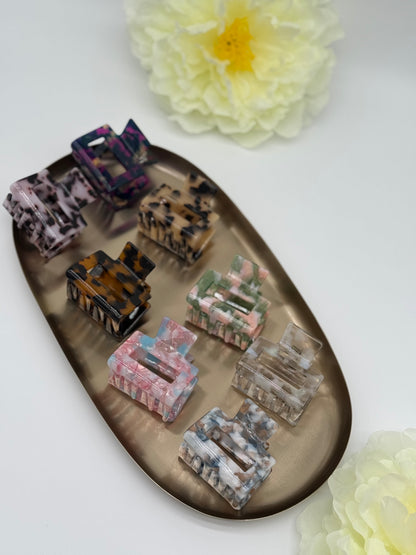 2 Stk. Haarklammern aus Acetat (klein) – Hochwertige & langlebige Haaraccessoires, Set 1