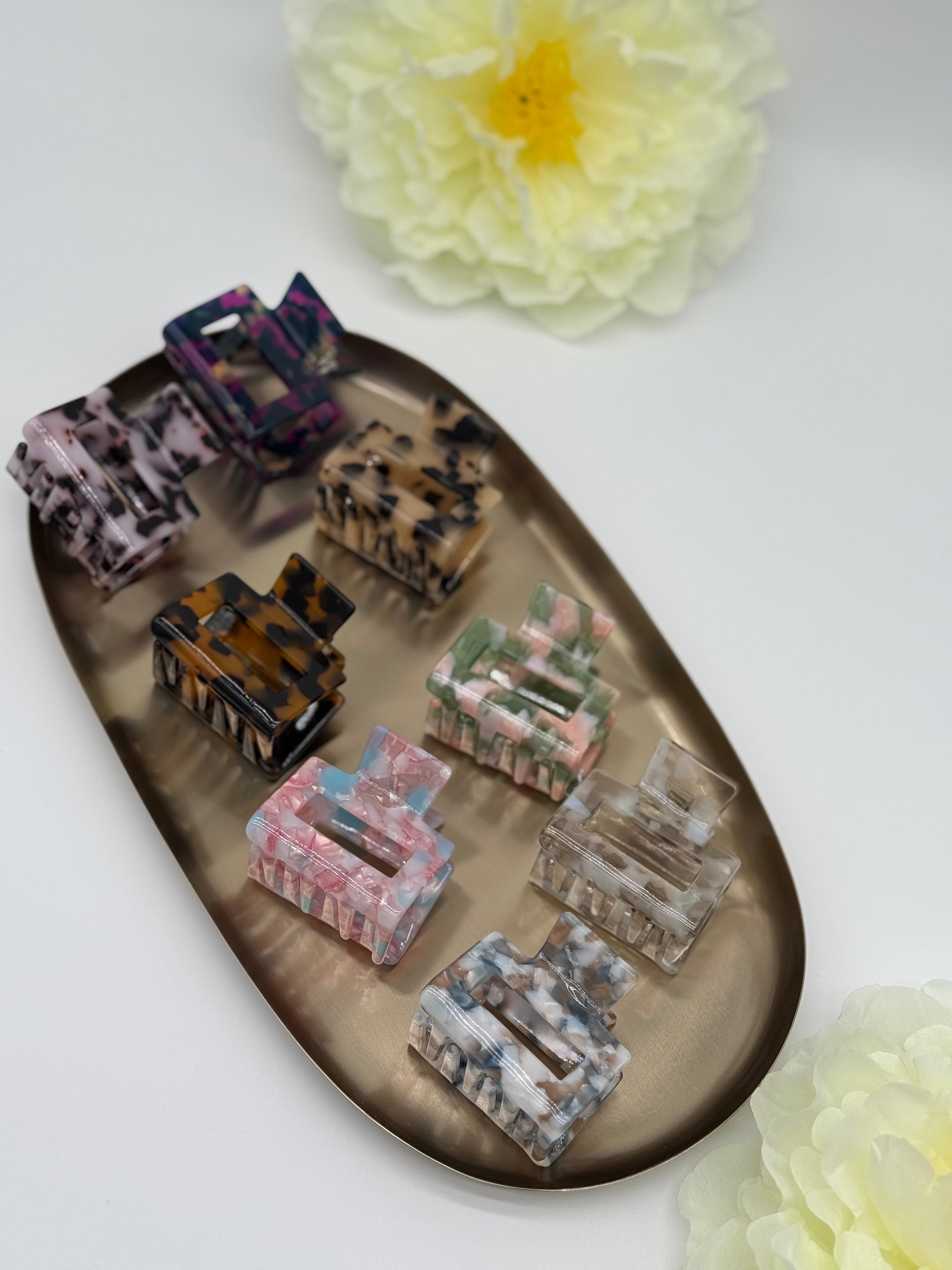 2 Stk. Haarklammern aus Acetat (klein) – Hochwertige & langlebige Haaraccessoires, Set 3
