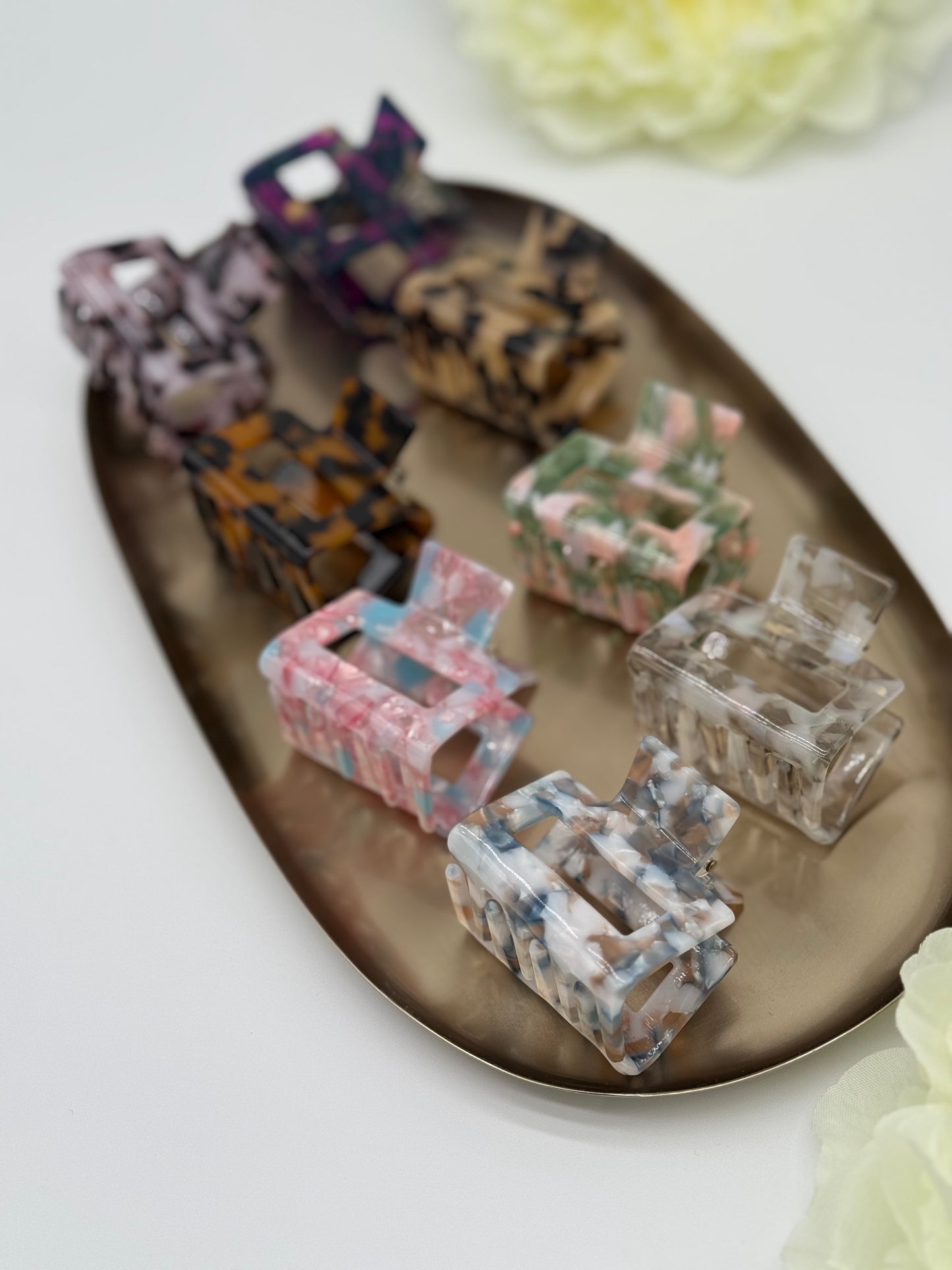 2 Stk. Haarklammern aus Acetat (klein) – Hochwertige & langlebige Haaraccessoires, Set 3