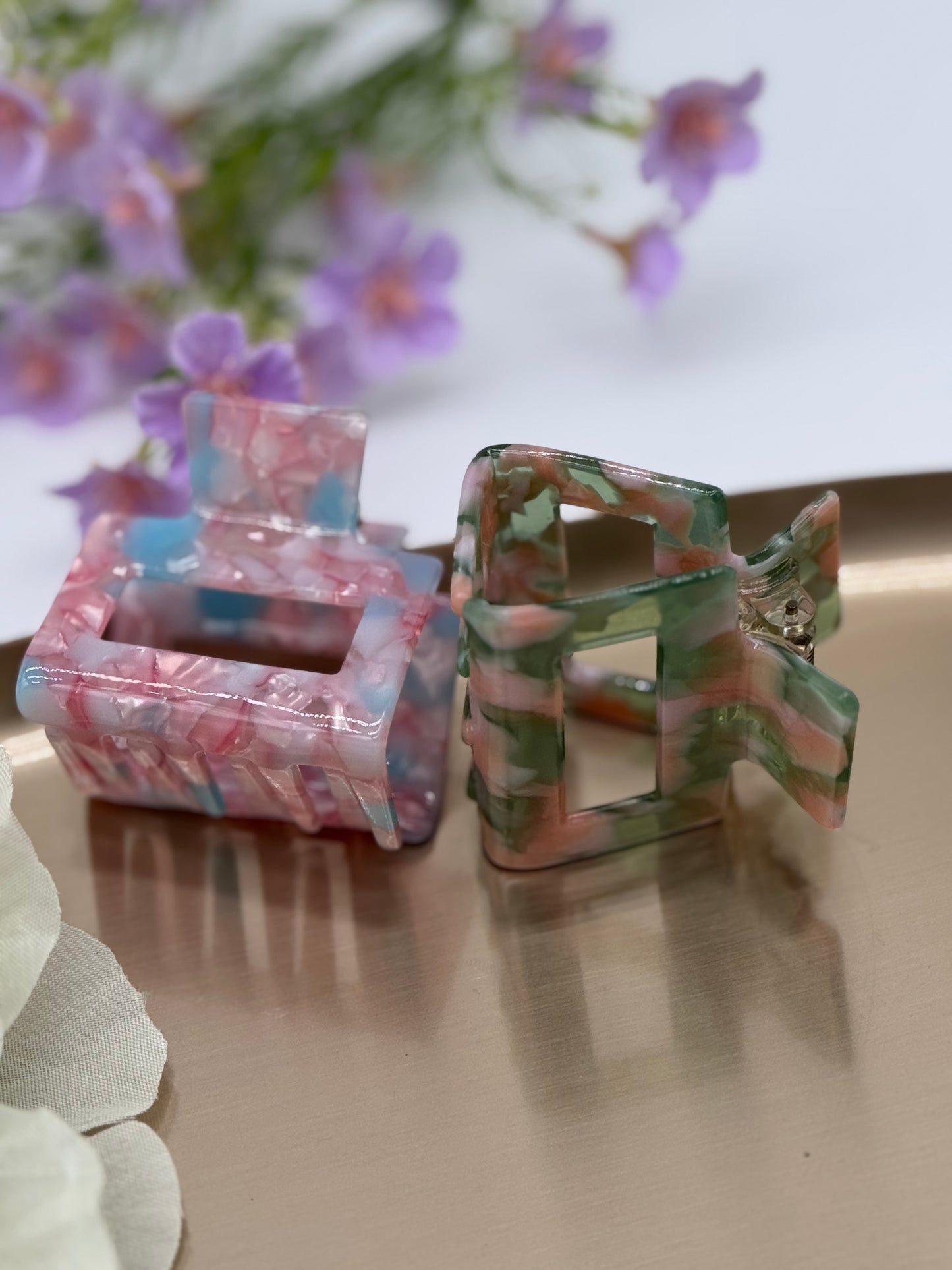 2 Stk. Haarklammern aus Acetat (klein) – Hochwertige & langlebige Haaraccessoires, Set 3