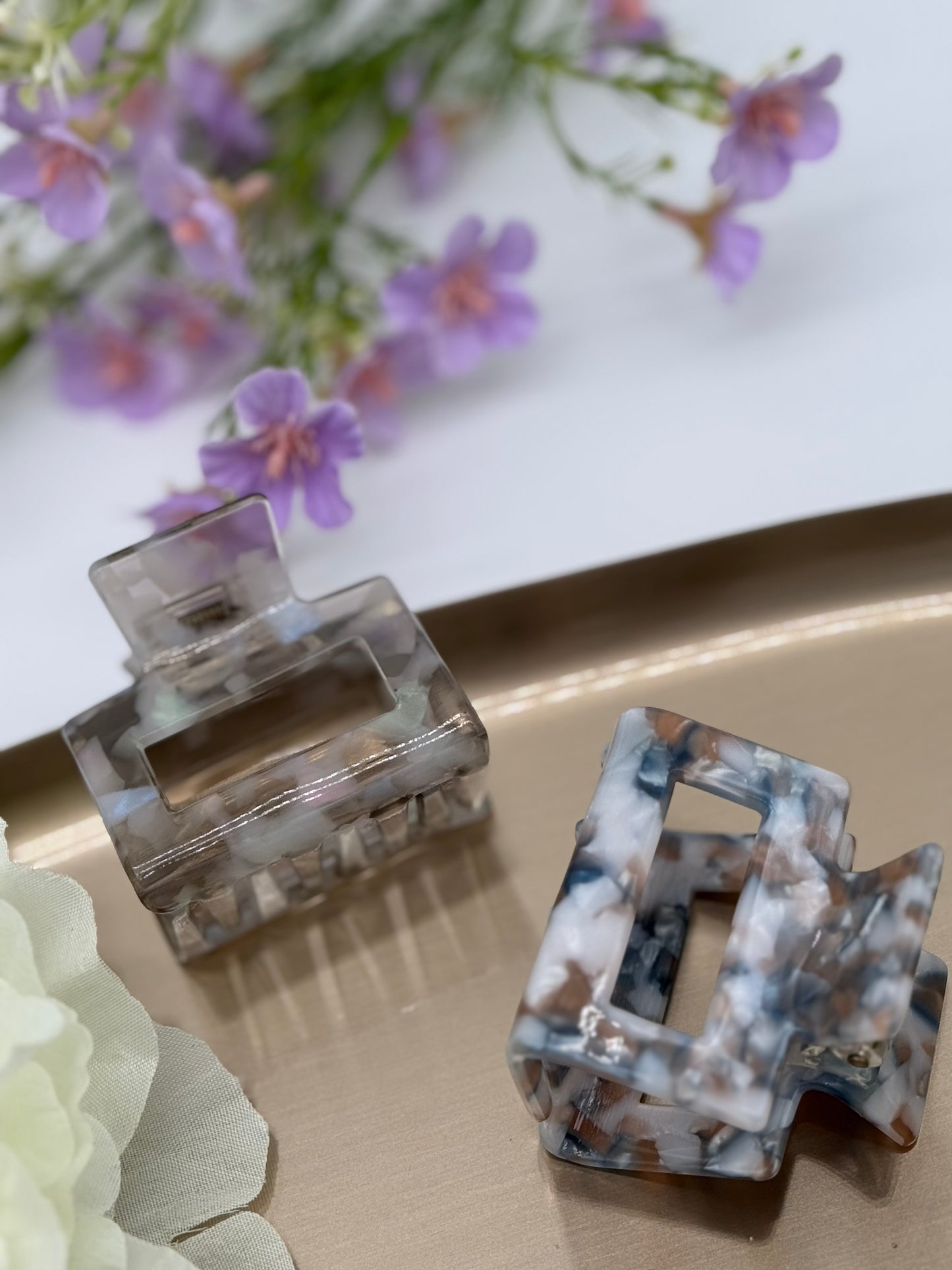 2 Stk. Haarklammern aus Acetat (klein) – Hochwertige & langlebige Haaraccessoires, Set 4