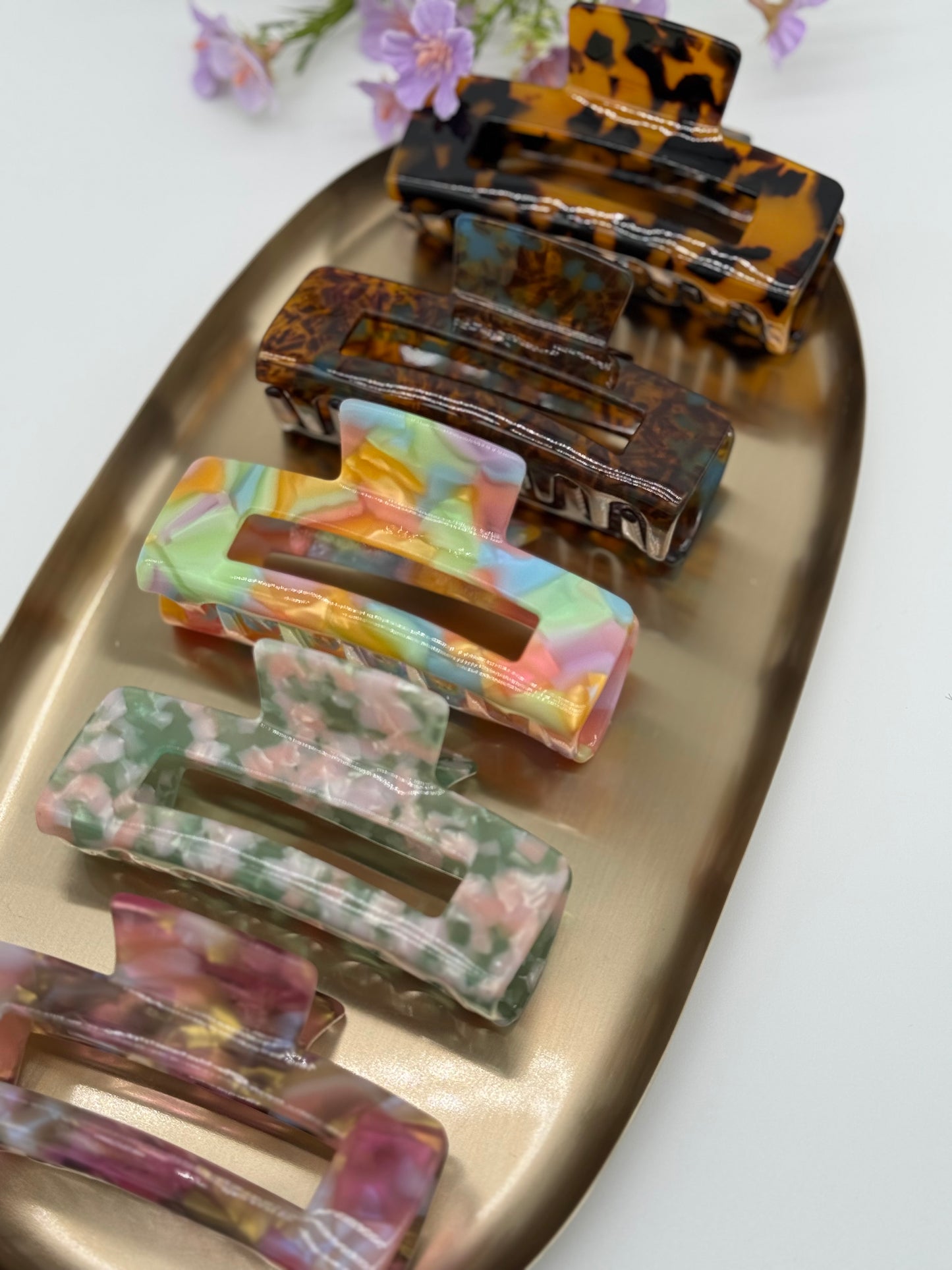 3 Stk. Haarklammern aus Acetat – Hochwertige & langlebige Haaraccessoires