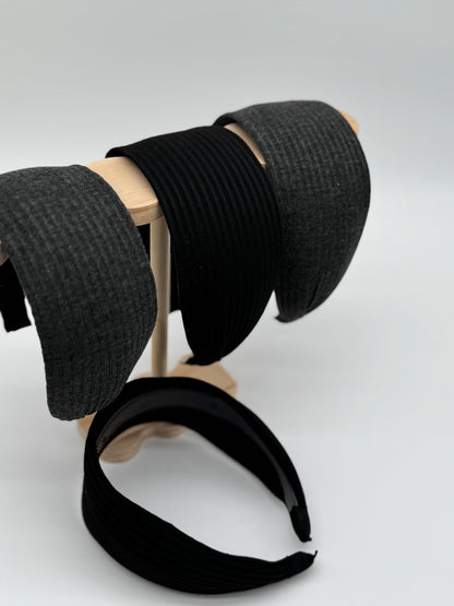 Haarreif mit Stoff – Stylisches Accessoire für jeden Anlass, Schwarz und Dunkelgrau