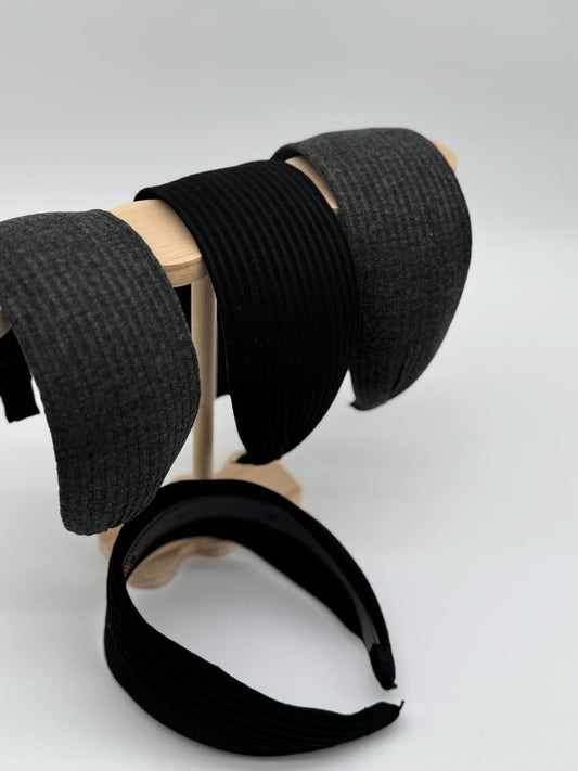 Haarreif mit Stoff – Stylisches Accessoire für jeden Anlass, Schwarz und Dunkelgrau