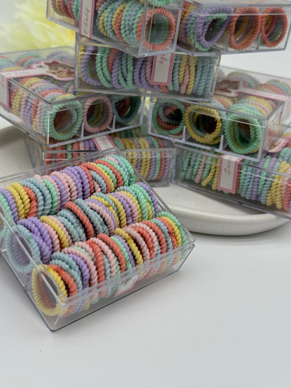 1 Stk. Kinder Mini Haargummis – Bunte & sanfte Haargummis für Kinderfrisuren